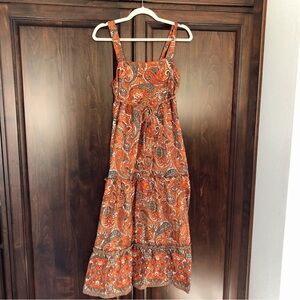 Western Chic Paisley Maxi Dress🤎